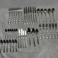 Oneida MOZART Stainless Deluxe Flatware Set 42 Pieces