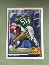 William Thomas Rookie 1991 Upper Deck Philadelphia Eagles #628 NN541