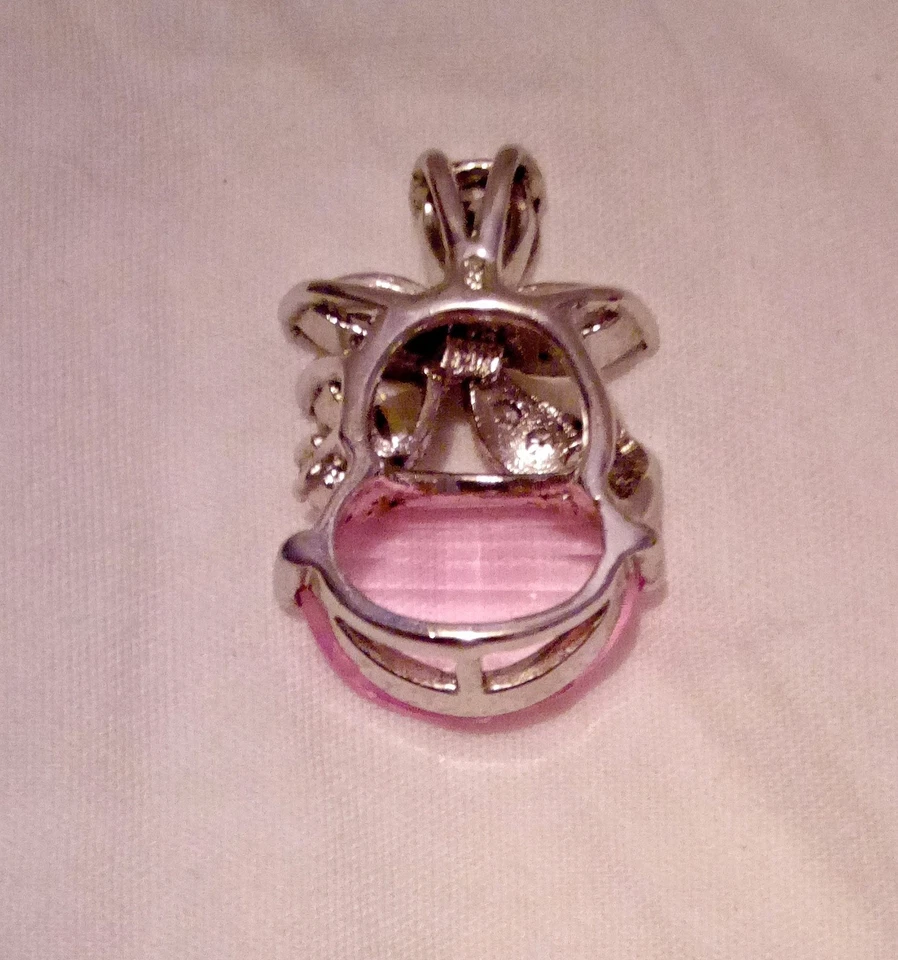 Bonito colgante TOPACIO rosa con cristales de Swarovski Foto 3 de 4