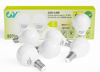 LED Lampe E14 4,9W 4000K 807 Lumen Neutralweiß Energiesparlampe 60W 6 Stück