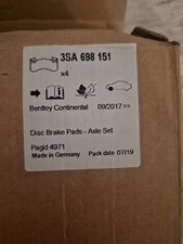 Original Bentley Continental GT/GTC/FlyingSpur Bremsbeläge vorne 3SA698151