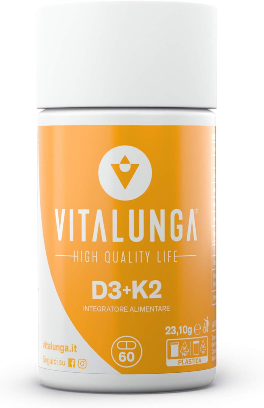 Vitamina D3 K2 - Vitamina D3 2000 Ui + Vitamina K2 MK7 + Zinco Integratore Altis