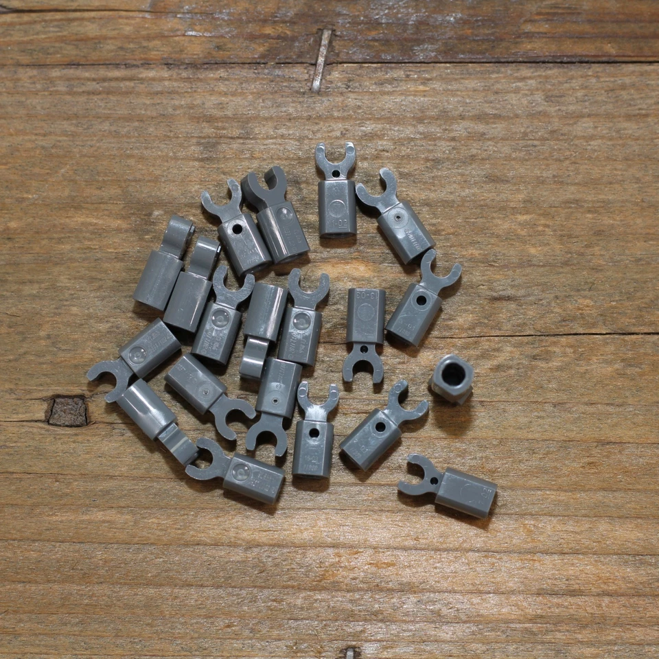 LEGO Part 44873 11090 Dark Stone Gray Bar Holder with Clip Qty 20 - Image 2 of 3