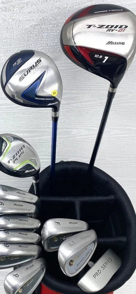 Mizuno Schläger Set 1W 3W 3H 5-9i Pw Fw Sw PT 12-teilig RH Graphit Regular Herren Golf