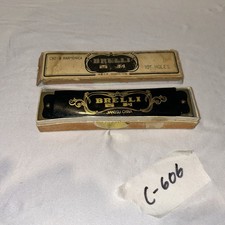 Vintage Brelli C82-16 Holes Harmonica in Original Brelli Packaging Box