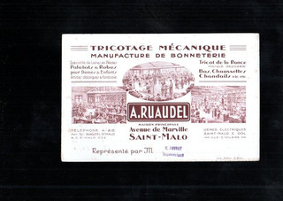 tricot de la rance BUVARD ruaudel pub tricotage mecanique bonneterie saint malo