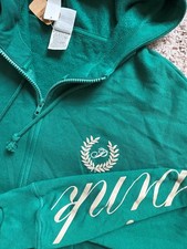 NWT PINK BY VICTORIA'S SECRET FULL ZIP SWEATSHIRT IVY FLEECE CAMPUS HOODIE - L