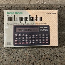 Radio Shack Four Language Translator 63-666 English Spanish German French