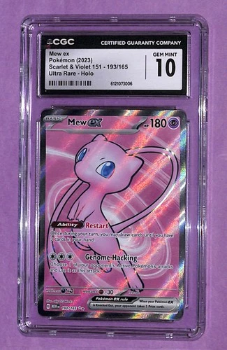 CGC 10 Mew ex 193/165 Ultra Rare Scarlet & Violet 151 Pokémon Card
