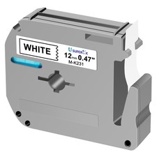 PT-M95 Fits Brother P-touch 12MM Label Tape M-K231 MK231 M231 Black on White