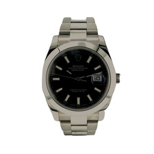 Rolex Datejust 126300 Silver Oyster Bracelet with Silver Bezel