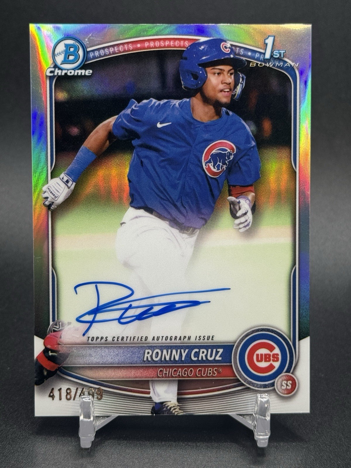 2025 Bowman Chrome Ronny Cruz 1st Bowman Auto Refractor /499