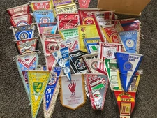 Pennant calcio britannico vintage anni 80 Medium: *Scegli dall'elenco*