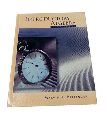 Introductory Algebra 8th Edition Marvin Bittinger Hardcover Textbook