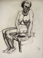 Disegno Di Donna Nuda Disegno A Carboncino 1920