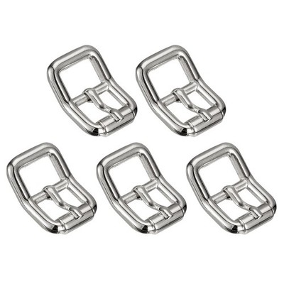 Metallrolle Schnalle, 5 Stück 3/5 Zoll nur Krallen eckiger Gürtel Mitte versilbert