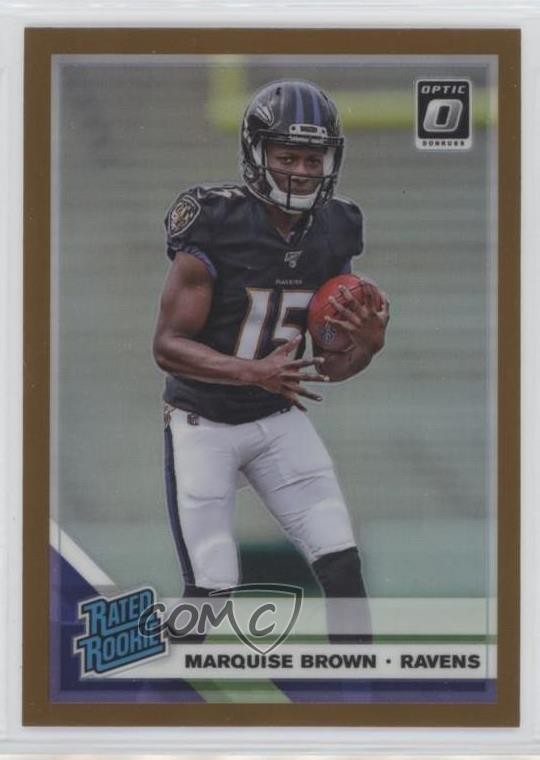 2019 Panini Donruss Optic Rated Rookie Bronze Prizm Marquise Brown #162 2sb
