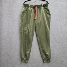 FIGS Women Scrub Pants M Green Jogger Zamora PO 2042 27" Inseam