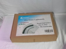 Lockways Dry Erase Lap Boards W Markers, 7 Boards 23 Markers