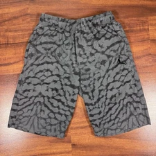 Nike Air Jordan Jumpman Shorts Boy's Medium M Grey Black Print 10-12 Yrs Youth
