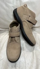 True Spirit by Easy Spirit Zaharat Sz10 42.5 Tan Leather Booties Hook Loop 31