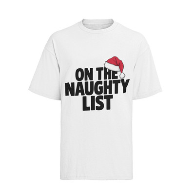 ON THE NAUGHTY Lustig XMAS Weihnachten FCK bitch T-Shirt Herren