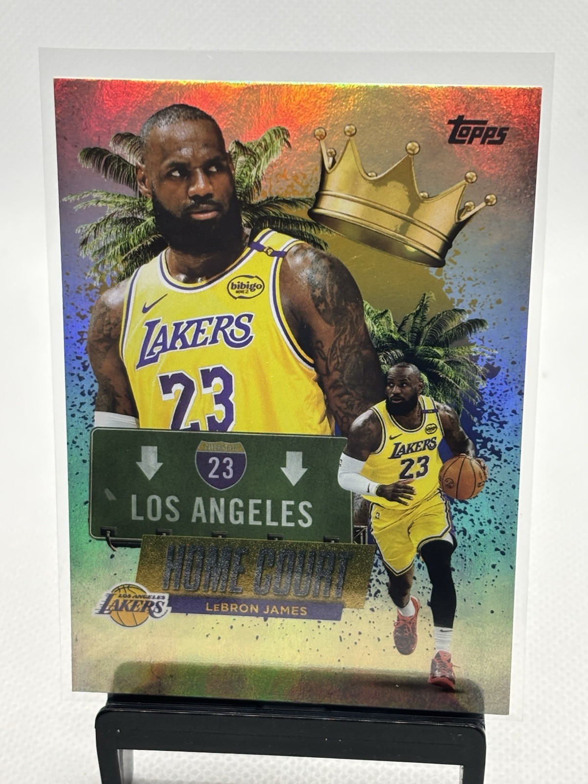 2025-26 TOPPS BASKETBALL LEBRON JAMES #HCA-1 HOME COURT ADVANTAGE SSP LAKERS