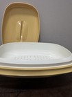 VNTG Tupperware Harvest Gold Microwave 3 Piece Steamer Harvest Gold — photo 2