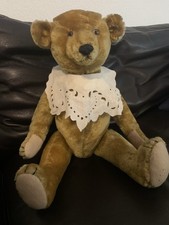 Gro&szlig;er alter goldbrauner Teddy  Teddyb&auml;r Stofftier B&auml;r Vintage mit Buckel 47 cm