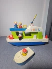 Vintage Fisher Price Houseboat #985 1972 With People And Tugboat