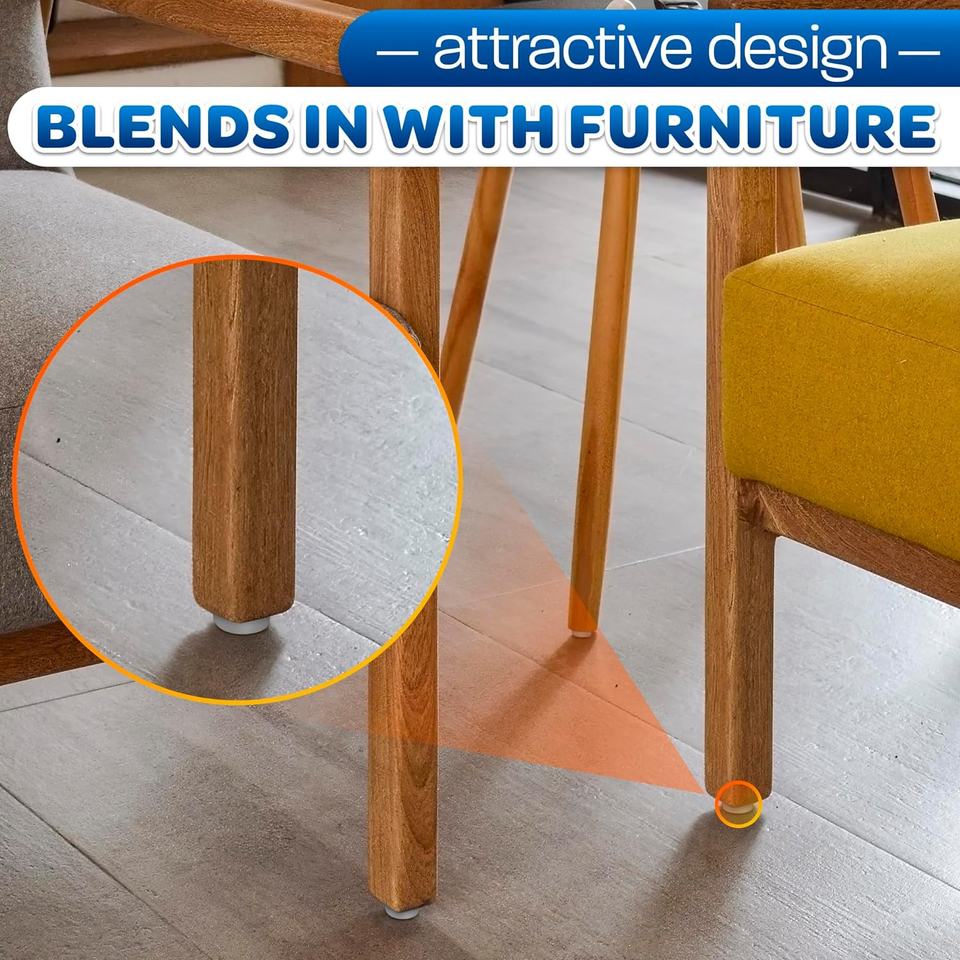 100 Pcs Nail in Chair Leg Floor Protectors Nail on Furniture Sliders