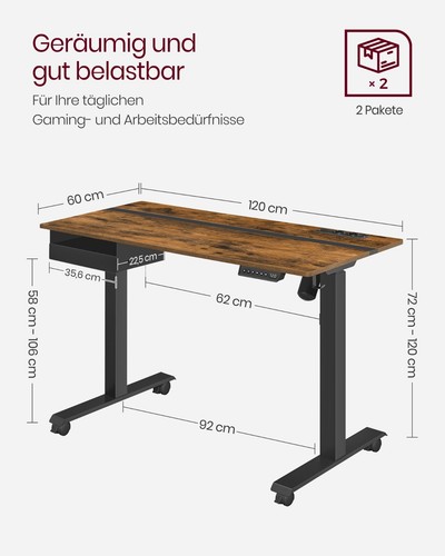höhenverstellbarer schreibtisch elektrisch Tischoberfläche Elektrischer Memory - Bild 13 von 45