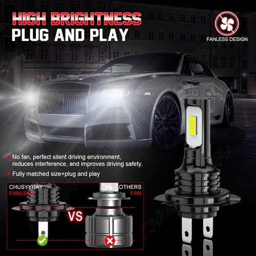 For Hyundai Sonata 2006 2007 2008 H7 H1 Combo LED Bulbs Headlight High Low Beam - Picture 13 of 14