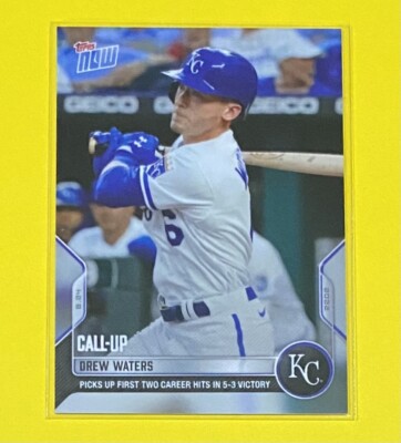 2022 MLB Topps Now Drew Waters Call-Up FIRST TWO CAREER HITS Royals #773 SP  