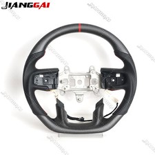 Matte Carbon Fiber Sport Steering Wheel For Dodge Ram 1500 With Heated 2019-2024