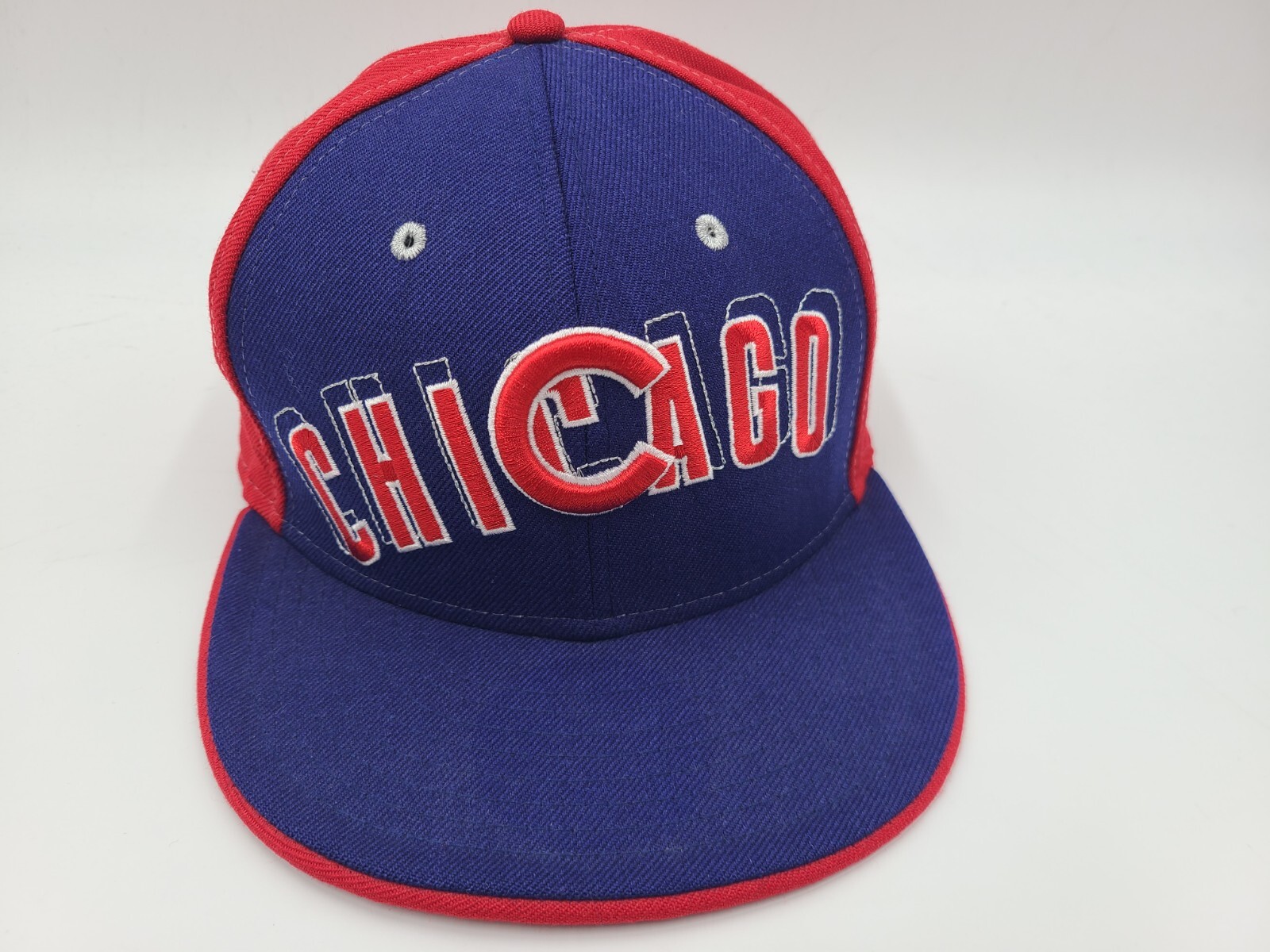 Chicago Cubs New Era 59Fifty Fitted 7 5/8 Hat Cap Wool Men MLB Baseball Blue Red