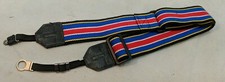 Vintage Hippie-style Adjustable Sanyo Video Camera Strap Red White Blue