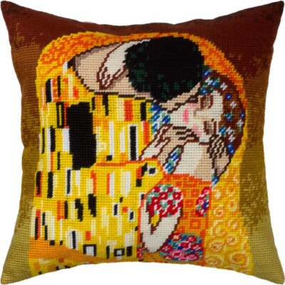 Tapestry embroidery Pillow Cover DIY kit ''Kiss'' Needlepoint kit Printed