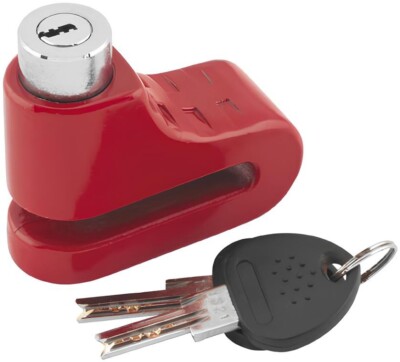 BikeMaster 132246 Red Bully Lock Disc Lock 5.5mm