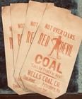 VINTAGE ADVERTISING BAG Red Devil Coal Wells Co fun graphics Unused Paper Sack  — photo 6
