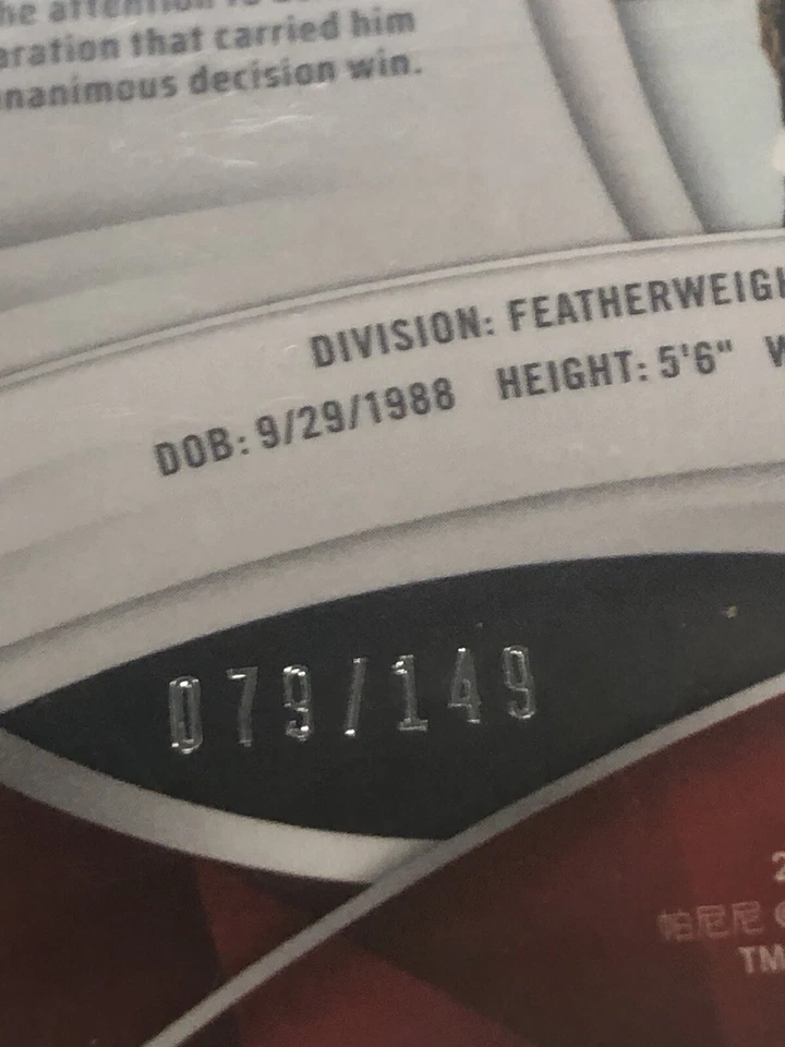 (#/149) 2021 Panini Chronicles UFC Red Alexander Volkanovski Card No. 95 - Image 2 of 4