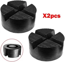 2X Thickened Jack Pads Rubber Adapter Car Truck Cross Slotted Frame Rail Floor