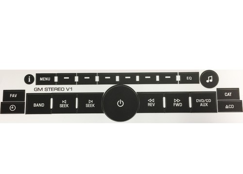 Replacement Radio Button Stickers For 2007-2013 GM Vehicles New Free Shipping - 第 1/3 張圖片