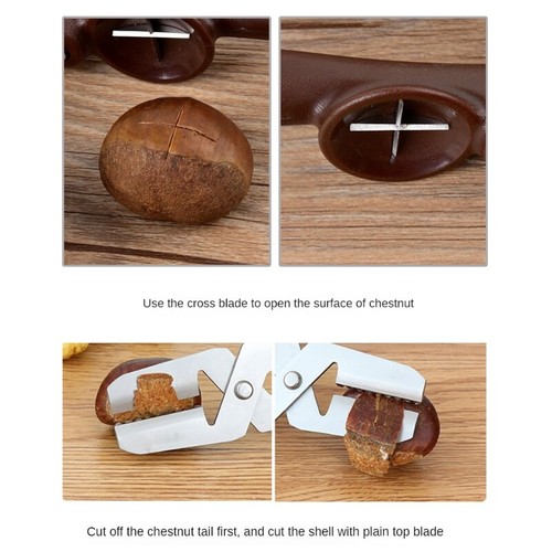 Portable Nutcracker Chestnut Clip 304 Stainless Steel Chestnut Cutter Tool - Picture 5 of 9
