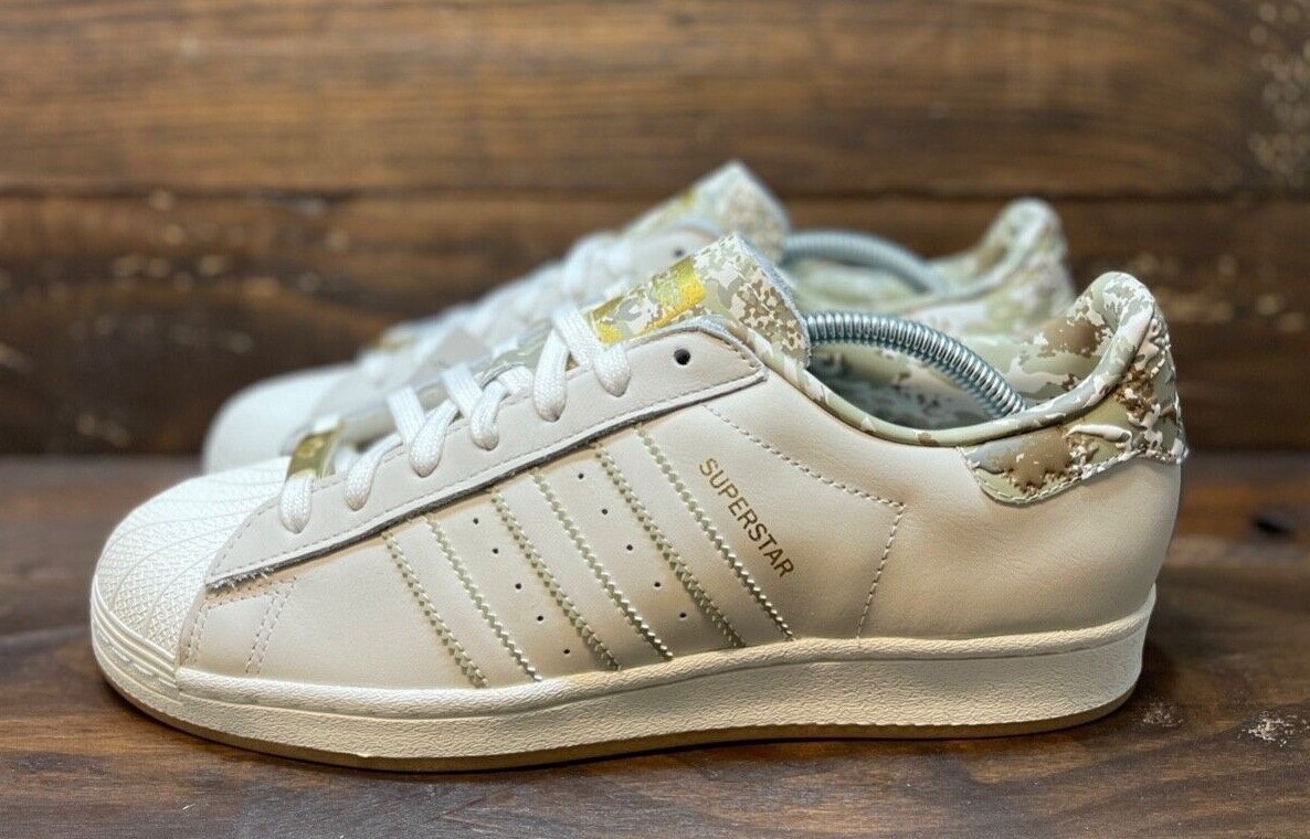 Adidas Original Superstar OG Mens Camo Cream leather Adidas Original Superstar OG Mens Camo Cream leather