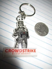 CROWDSTRIKE Metal Key Fob Unused, "We Stop Breaches" Fancy Bear Rare
