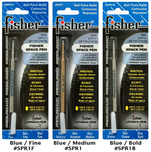 SIX (6) Fisher Space Pen SPR Series Ink Cartridges Your Choice of Color & Point - Picture 3 of 11