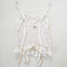 Vintage bow lace bustier clips