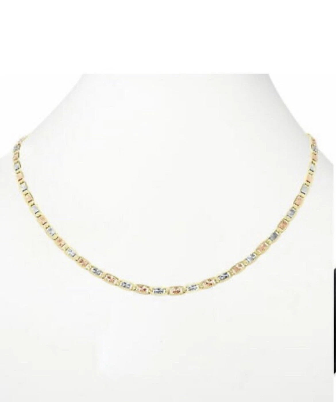 Collana in oro 14 kt con stella Valentino tricolore 2 mm 16"