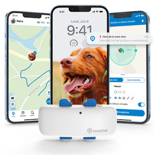 Tractive DOG 4 | Collier GPS chien avec moniteur de santé | Blanc |RECONDITIONNÉ